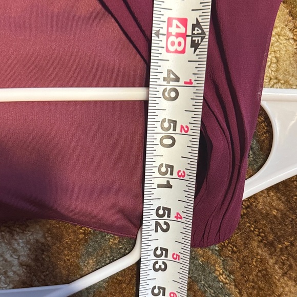 Elegant Wine High-Low Evening Dress - Picture 11 of 13